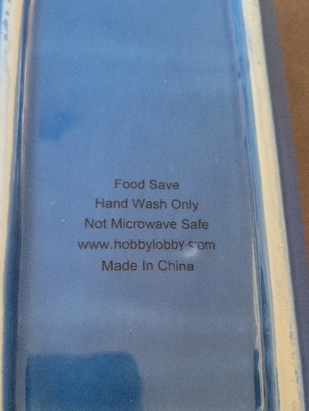 Hobby Lobby Blue and Red Sardine Butter Dish